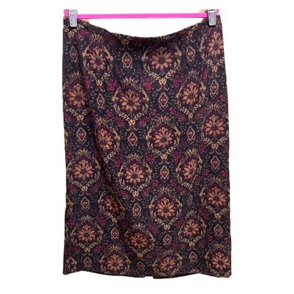 Briggs New York Womens Vintage 90s Faux Suede Paisley Long Skirt Plus Sz 20W - Picture 6 of 10